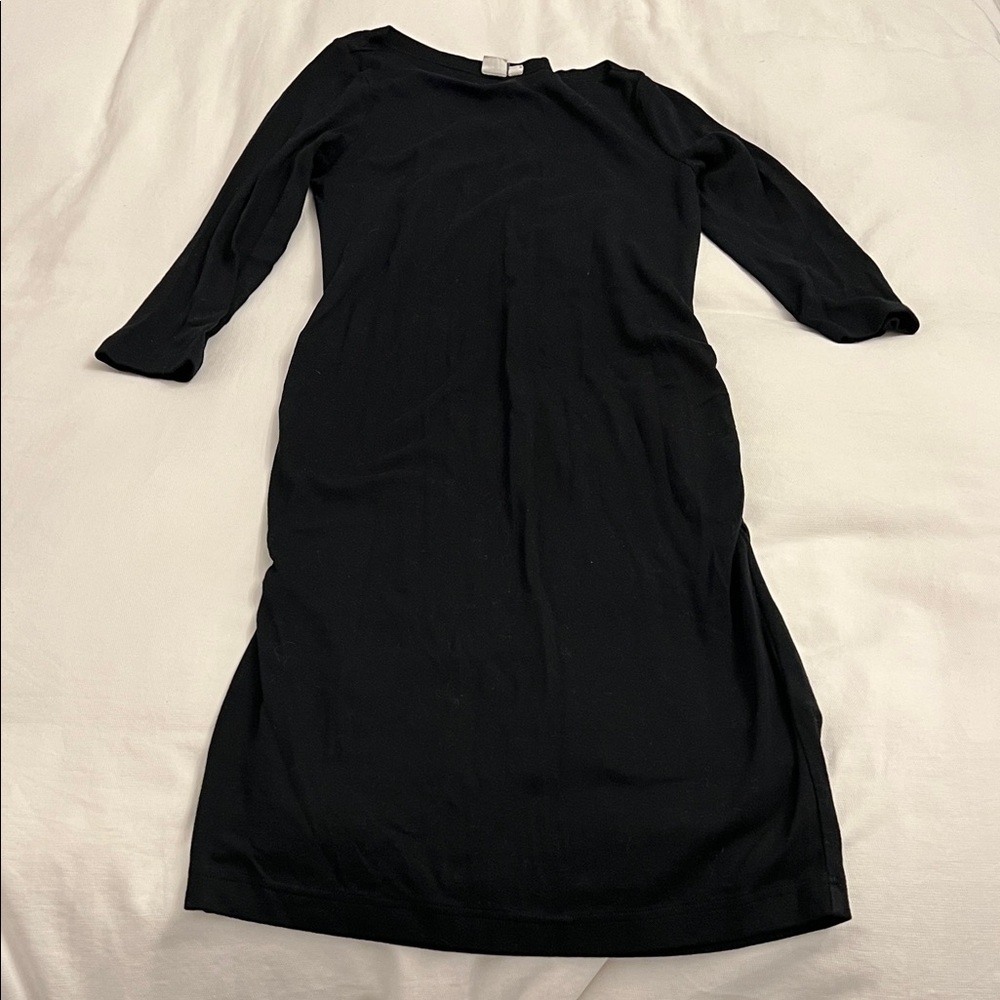GAP Classic Black 3/4 Sleeve Maternity Dress Size Small